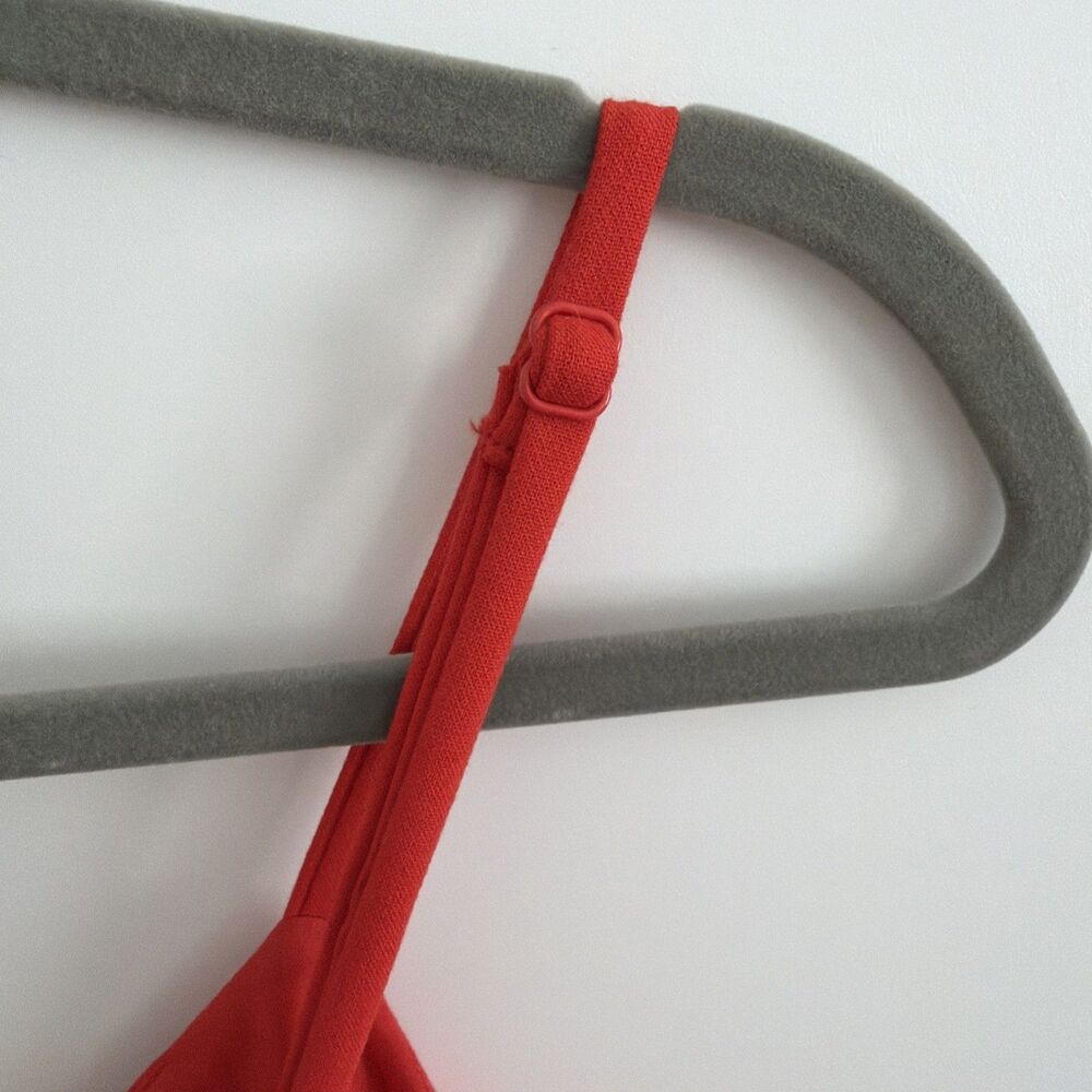 French Connection Womens Sz US 4 Whisper Faux Wrap Dress Red V-Neck Resort EUC - Picture 6 of 14